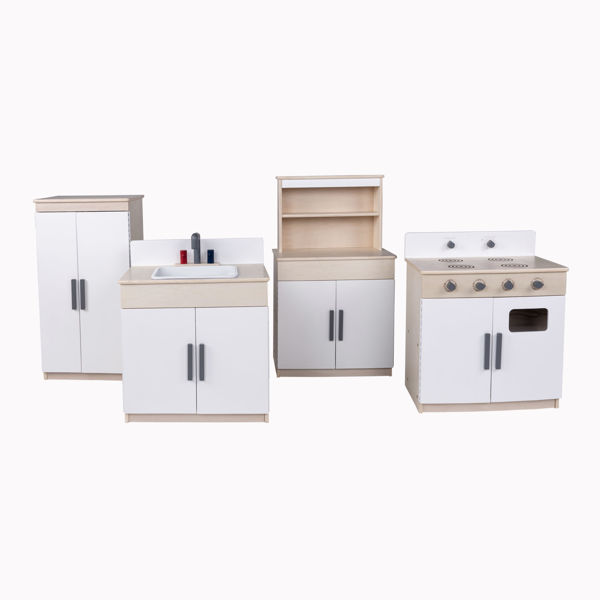 Picture of 3 Piece Kitchen WHITE WOOD STAIN  Set, Assembled